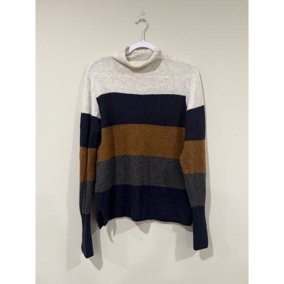 Madewell Inland Striped Turtleneck Sweater in Coziest Yarn Size Large 2410 - Picture 4 of 10